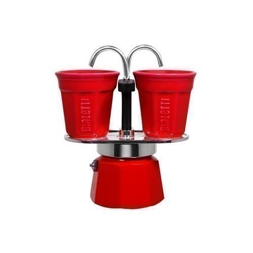 CAFETERA BIALETTI MINI EXPRESS 2TZAS ROJA + TAZAS